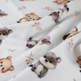 Flanel digitaal squirrel ecru