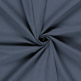 Katoen Poplin stof Seersucker Effen Marine S