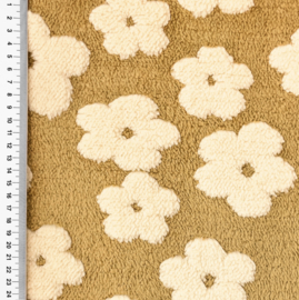 Teddy bloem - Camel/Ecru