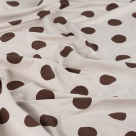 French Terry small dots sand