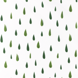 Snoozy fabrics Poplin Gekleurde regendruppels