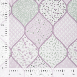Qjutie Katoen lila patchwork