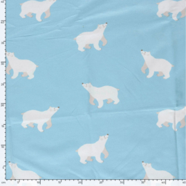 French Terry brushed ijsbeer babyblauw