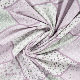 Qjutie Katoen lila patchwork