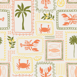 Hydrofiel gewatteerd bedrukt Panter Gebroken wit