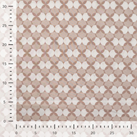 Qjutie Katoen print Retro sand