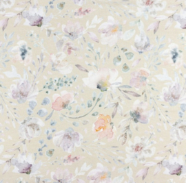 Snoozy fabrics Tricot digital printed Vervaagde bloem