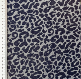 Jeans Jacquard Panther - Marine