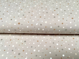 Tricot stof bedrukt Dots