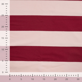 French Terry Engineered YD Stripe wine