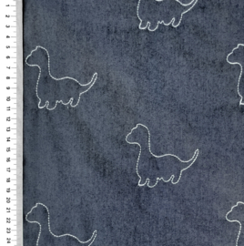 Gewatteerd Dino Denim - Blauw