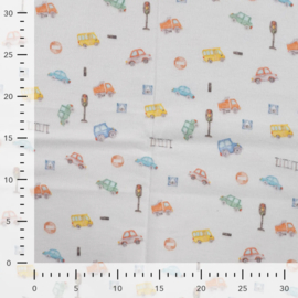 Flanel digitaal cars ecru