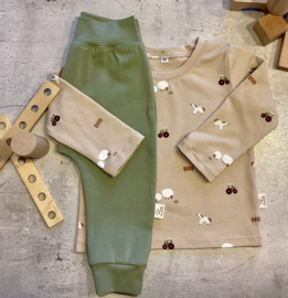 Tricot bedrukt Boerderij