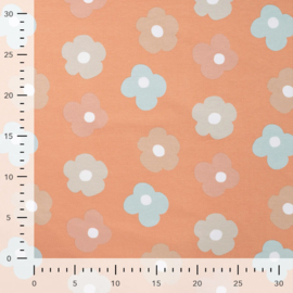 French Terry Brushed Print Pastel flowers