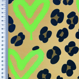 Tricot neon luipaard met hart