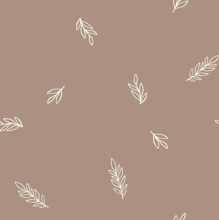 Tricot print bedrukt Bladeren Nude