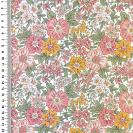 Poplin digitale print Vibrant Flowers - Design D