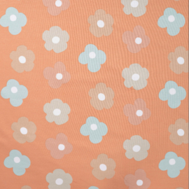 French Terry Brushed Print Pastel flowers