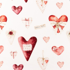 Snoozy fabrics Poplin digital Love you