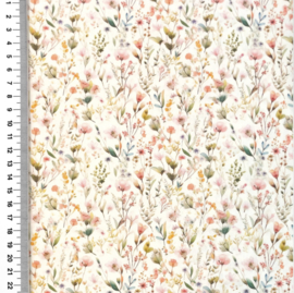 Poplin digitale print Bright Flowers - Design B