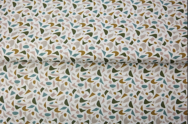 Katoen Poplin stof bedrukt allover print Fantasy