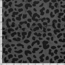 Nicky velours panter donkergrijs