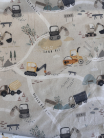 Tricot Snoozy Fabrics x Little Jax 'Wild Adventures' voertuigen