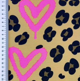 Tricot neon luipaard met hart