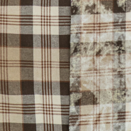 Double faced flannel / bruin