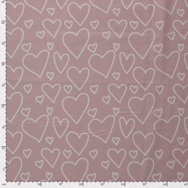 Flanel bedrukt harten nude