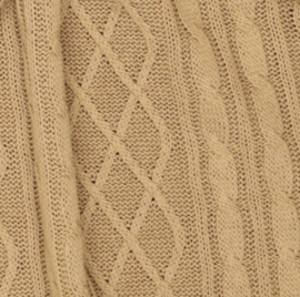 Chain Jacquard grof gebreid Licht camel