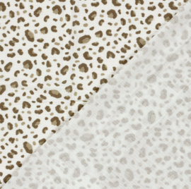 Hydrofiel stof Panter Gebroken wit