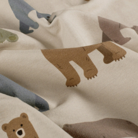 French Terry stof Beren beige