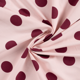 French Terry small dots poudre