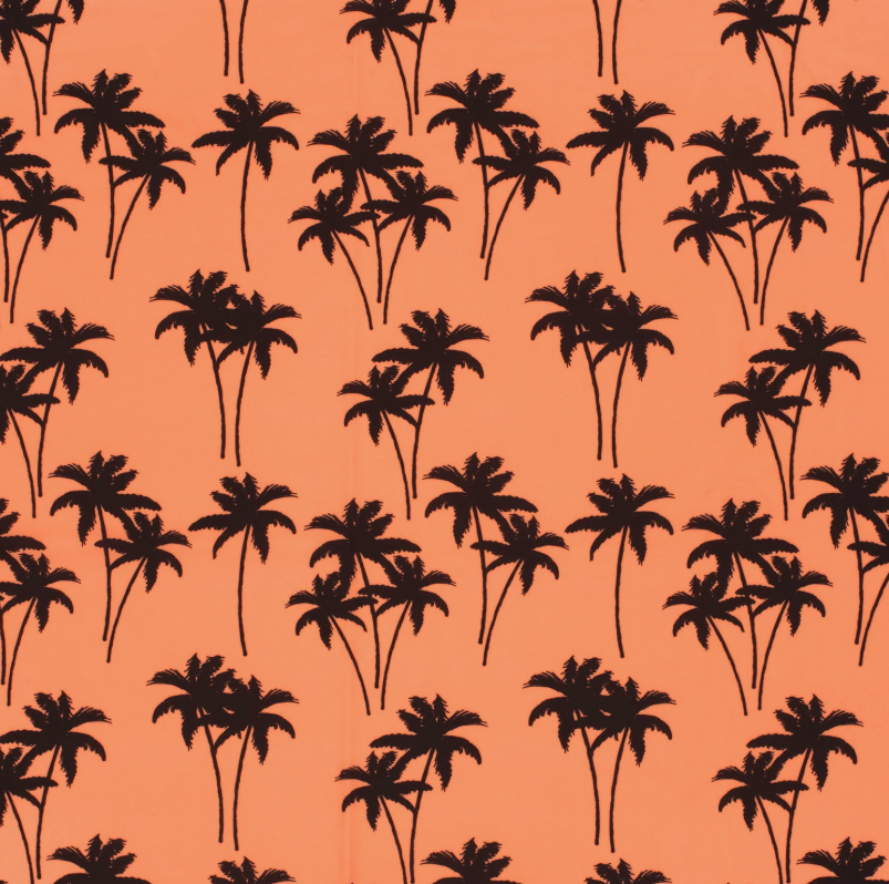 Swimwear Jersey digitaal bedrukt Palmen orange