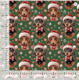 French Terry Brushed Digital dogs