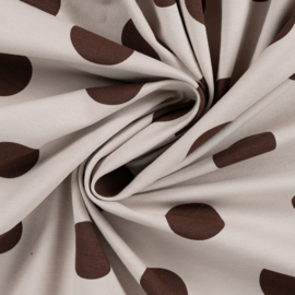 French Terry small dots sand
