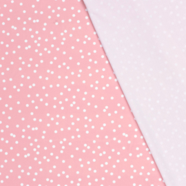 Swimwear Jersey digitaal bedrukt Stippen Zalm