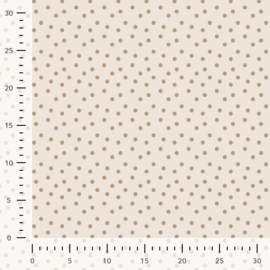 French Terry Brushed Print Dots Sand