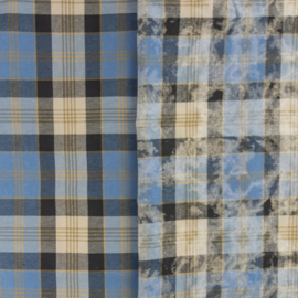 Double faced flannel / blauw