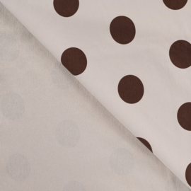 French Terry small dots sand