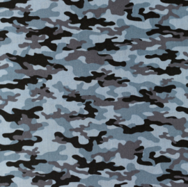Snoozy fabrics Poplin bedrukt camouflage