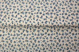 Katoen Poplin stof bedrukt allover print bloemetjes