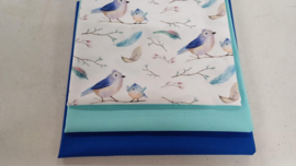 Snoozy fabrics Poplin digital Birds & feathers