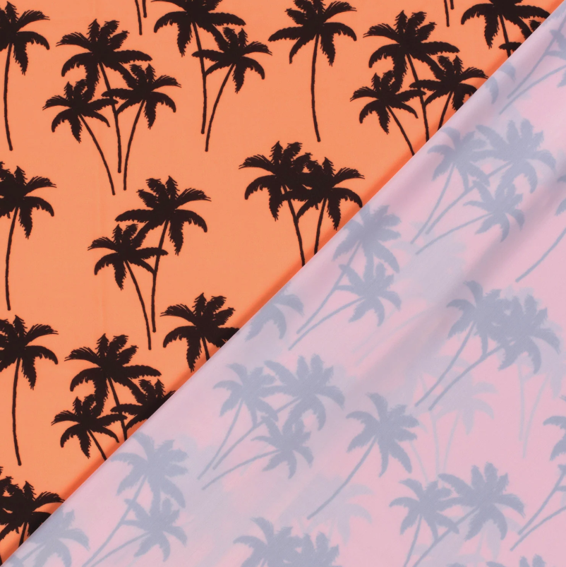 Swimwear Jersey digitaal bedrukt Palmen orange