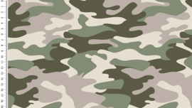 French Terry camouflage print