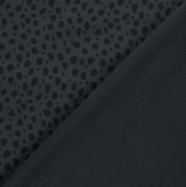 Softshell stof digitaal bedrukt Panter Grijs