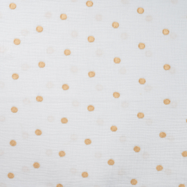 Hydrofiel embroidery Dots gold