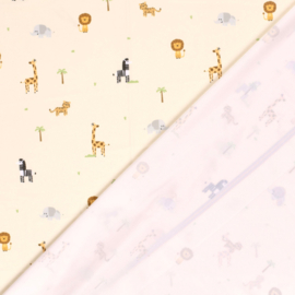 Swimwear Jersey digitaal bedrukt Tijgers Beige