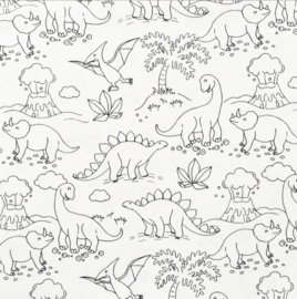 Poplin Dino print